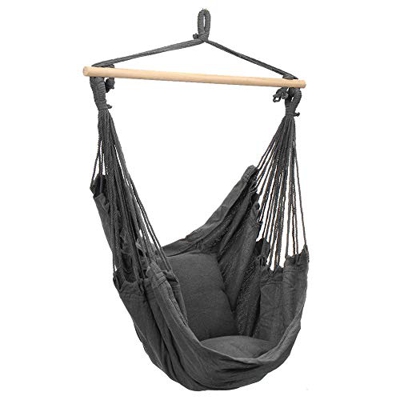 FMOPQ Columpio y Silla Colgante Hamaca Colgante Columpio de Silla Incluye sillas de Columpio para Acampar al Aire Libre Suaves (Color : Grey, Size : 1