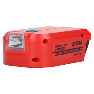 SALUTUYA Convertidor de Energía de la Batería, Adaptadores de Baterías ABS Dual USB Amplia Aplicación ADP05 para Cargar(ULE07DW Miwatch Rojo)