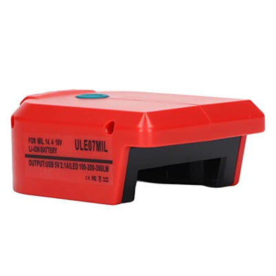 SALUTUYA Convertidor de Energía de la Batería, Adaptadores de Baterías ABS Dual USB Amplia Aplicación ADP05 para Cargar(ULE07MIL Miwatch Rojo)