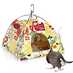 FMOPQ Nido de pájaro Jaula Colgante Casa Cama Loro Hábitat Cueva Tienda Colgante Periquito Dormir Cabaña Hamaca Casas características