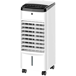 Enfriador de aire, ventilador eléctrico pequeño sin cuchillas, aire acondicionado portátiles refrigerado por agua, enfriamiento doble núcleo, control  en oferta