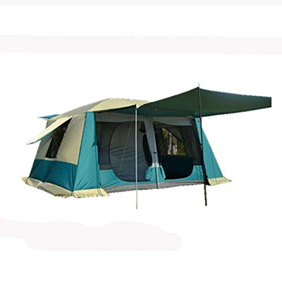 Tienda de campaña ultragrande para 8-12 personas, doble capa, impermeable, a prueba de viento, antisúper fuerte, tienda de campaña grande, cenador, pe