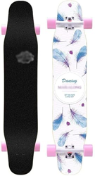 Xinduolei -Skateboard Maple Longboard Skateboard Deck Teen Brush Street Professional Dance Board Beginners for Adultos Scooter de Cuatro Ruedas (Color características