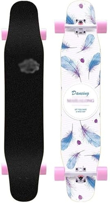 Xinduolei -Skateboard Maple Longboard Skateboard Deck Teen Brush Street Professional Dance Board Beginners for Adultos Scooter de Cuatro Ruedas (Color