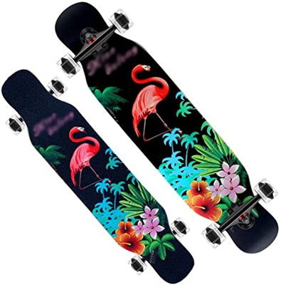 Xinduolei -Skateboard Scooter de Cuatro Ruedas Maple Long Board Long Board Scooter Profesional de Baile de jóvenes for jóvenes for Adultos (Color : E)