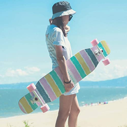 Xinduolei -Skateboard Maple Longboard Skateboard Skateboard Boyling Boys and Girls Brush Street Dance Board Scooter Professional Scooter (Color : E) características