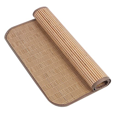 YOGZHRR Summer Sleeping Pad Cooling Mattress,Foldable Bamboo Bed Mattress,Double-Sided Folding Grass Mat/90 * 190Cm/35 * 75In