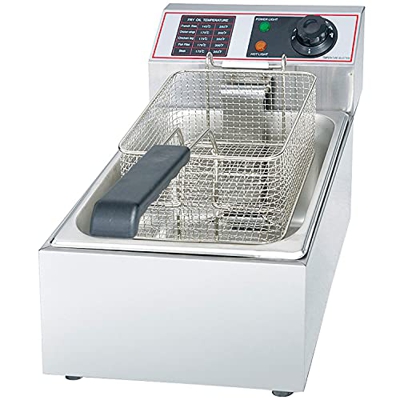 Freidora, freidora eléctrica de 8 l, freidora Comercial de Cocina con Control de Temperatura de encimera de 2500 W, para Hacer donas de Patatas Fritas