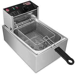 Freidora Profunda, freidora de Grasa Profunda de 6L, freidora Comercial de Control de Temperatura Ajustable de 2500 W, freidora de Grasa Profunda Fran en oferta