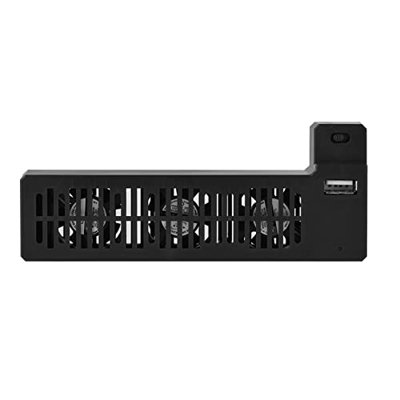 Ventilador de refrigeración para Consola de Juegos, Ventilador de refrigeración Externo USB Reductor de Calor portátil montado en el Lateral Negro par