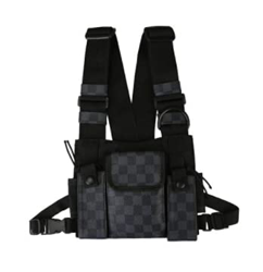 Chaleco de Pecho táctico, Radio walkie-Talkie Bolsillo en el Pecho Mochila Bolsa de Arnés Multifunción Universal Ajustable (Racing) en oferta