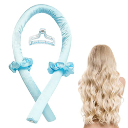 Heatless Curling Rod Cinta para la cabeza, no Heat Silk Curling Ribbbbon, rizador de pelo para estilo DIY, rulos sin calor, con horquilla para pelo la en oferta