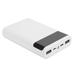 Power Bank, 4 x 18650 batería externa banco DIY instalación universal pequeño material ABS sin soldadura para cargar teléfonos móviles (blanco) precio