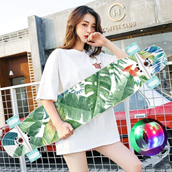 Xinduolei -Skateboard Scooter de Cuatro Ruedas Board de Arce Teen Brush Street Dance Board Skateboard for Adultos (Color : B) en oferta