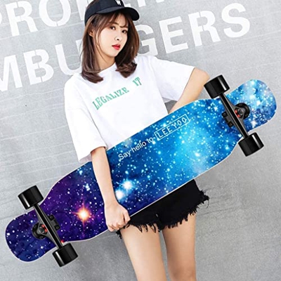 Xinduolei Skateboard de Cuatro Ruedas Scooter Professional Maple Long Skateboard Skateboard Borchel for Adultos Dance Street Dance Board (Color : D)