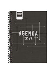 Finocam - Agenda 2022 2023 Cool Semana Vista Horizontal Septiembre 2022 - Junio 2023 (curso lectivo) + Julio y Agosto resumidos Negro Español precio