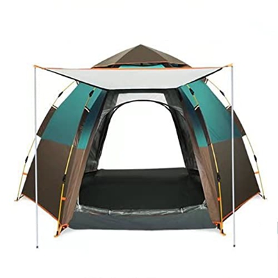 Spacmirrors Colorful Life Tienda de Campaña Hexagonal al Aire Libre 5-8 Personas Gran Espacio Camping Engrosamiento Automático Doble Capa Equipo Anti-