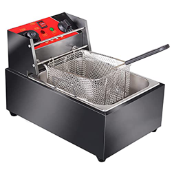 Freidora, freidora Comercial de 9L, freidora eléctrica de Acero Inoxidable de 2500 W, Control de Temperatura Ajustable freidora Profunda con Cesta, pa precio
