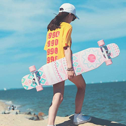 Xinduolei -Skateboard Deck Boys for Adultos Scooter de Cuatro Ruedas Tablero Profesional for Adolescentes Maple Longboard Beginner Brush Street Dance  en oferta