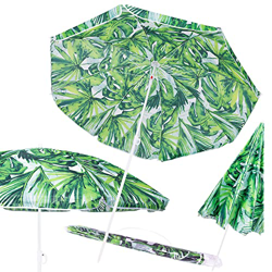 SPRINGOS Sombrilla de playa de 140 cm de diámetro, plegable, incluye funda protectora, altura regulable, protección solar para balcón, mástil con punt precio