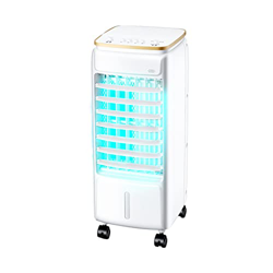 LANGTAOSHA Ventilador de Aire acondicionador portátil evaporativo con Control Remoto Potente Tanque Digital 5L y configuración 3 Velocidad 90 ° Funció en oferta