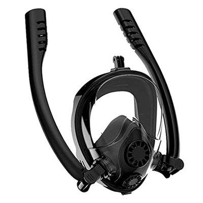 Máscaras de Buceo, Equipo de esnórquel Impermeable para Buceo, Aparato de respiración subacuático antivaho científico de Doble Tubo, natación para Adu