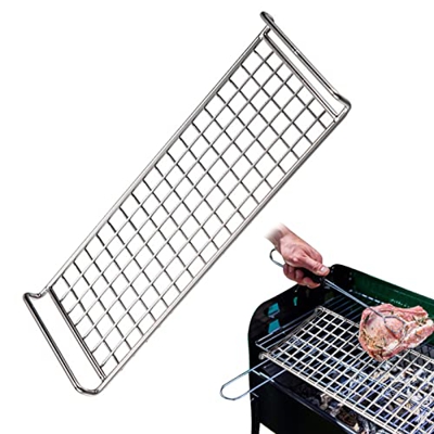 woyufen Malla de Alambre para Barbacoa,Rejilla de cocción para fogata a la Parrilla - Compacto de Acero Inoxidable, fácil de Limpiar, Alfombrilla de P