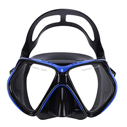 RobinEllis Máscara de Buceo Gafas de Apnea de Silicona Máscara de Esnórquel de Salvamento Submarino Gafas de Natación Antiniebla Impermeables,Blue,One características