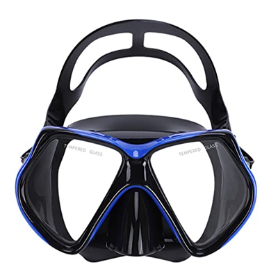 RobinEllis Máscara de Buceo Gafas de Apnea de Silicona Máscara de Esnórquel de Salvamento Submarino Gafas de Natación Antiniebla Impermeables,Blue,One