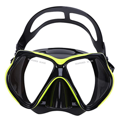 RobinEllis Máscara de Buceo Gafas de Apnea de Silicona Máscara de Esnórquel de Salvamento Submarino Gafas de Natación Antiniebla Impermeables,Yellow,O en oferta