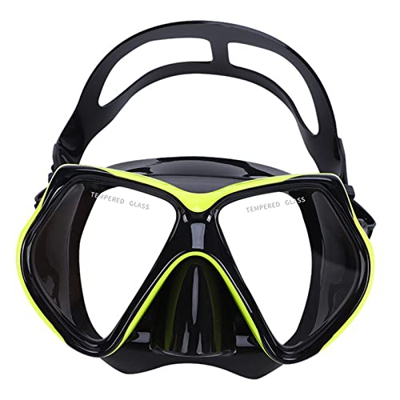 RobinEllis Máscara de Buceo Gafas de Apnea de Silicona Máscara de Esnórquel de Salvamento Submarino Gafas de Natación Antiniebla Impermeables,Yellow,O