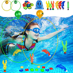 Faburo 20pcs Juguetes de Buceo para Niños, Anillos de Buceo para Niños, Juguete de Natación Buceo en Piscina, Juegos para niño de Buceo Incluir Anillo características