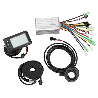 BOLORAMO Kit de Conversión de Bicicleta Eléctrica, Controlador de Motor de Bicicleta, Ligero, Resistente, Fecha Clara, Fácil de Ver, Carcasa de Metal 