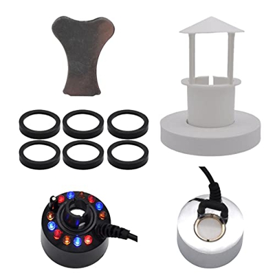 LOVIVER Kit de fabricante de niebla ultrasónica vaporizador de agua humidificador herramienta de utilidad protección contra salpicaduras Fogger Cool L