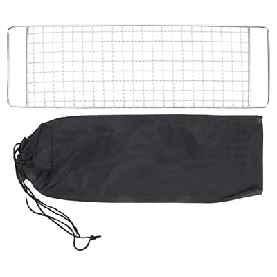 Teror Rejilla para Barbacoa, Acero Inoxidable 304, tamaño de separación razonable, Resistencia a Altas temperaturas, Malla portátil para Parrilla de B