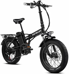 Bicicleta eléctrica Plegable con neumáticos Gruesos, batería extraíble de 48 V 18 Ah, 20 × 4,0 Pulgadas, duración de la batería Auxiliar de hasta 65-8 características