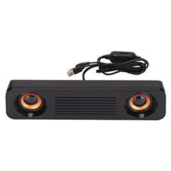 PUSOKEI Altavoces de Computadora de 3,5 Mm Barra de Sonido con Cable, Mini Barra de Sonido de Subwoofer de Escritorio Estéreo de 360 ​​​​°, Altavoz de precio