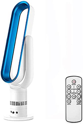 STTTBD Ventilador De Torre De Control Remoto, Ventilador De Aire Acondicionado Oscilante Silencioso con Temporización, Ventilador Sin Aspas con Botón 