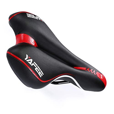 Eyccier Asiento de Bicicleta Bicicleta Silla Gel Acolchado Suave Suave Transpirable para MTB Road montaña Bicicleta Ciclismo Rojo
