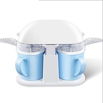 Double ice cream maker machine,1000ML Ice cream Machine with One Knob Control and Ingredient Chute, Automatic Fruit Ice Cream Maker Machine