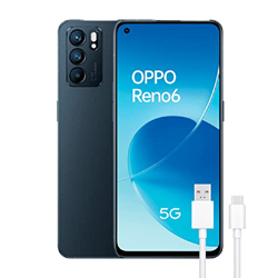 OPPO Reno 6 + Cable USB - Teléfono Móvil libre, 128GB, 8GB, Cámara 64+8+2+32 MP, Smartphone Android, Batería 4300mAh, Carga Rápida 65W, Dual SIM - Neg precio