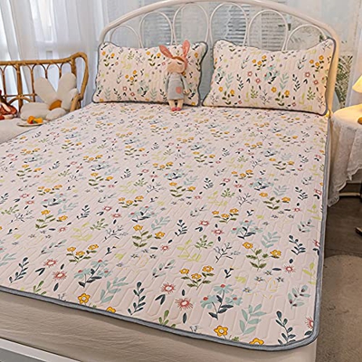 FMOPQ Colchoneta de Seda de Hielo de Verano Colchoneta de Verano Plegable de Tres Piezas Colchoneta de Aire Acondicionado para niños Colchoneta Suave 