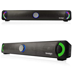 CUYUFIA Barra de sonido estéreo de alta fidelidad del altavoz de las multimedias con luz LED colorida precio