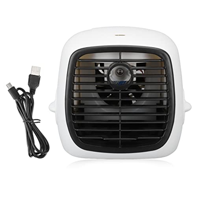 Enfriador de aire portátil, ventilador de escritorio, 5 engranajes, filtro lavable, caja de hielo de agua neta, ventilador acondicionador de gas recar
