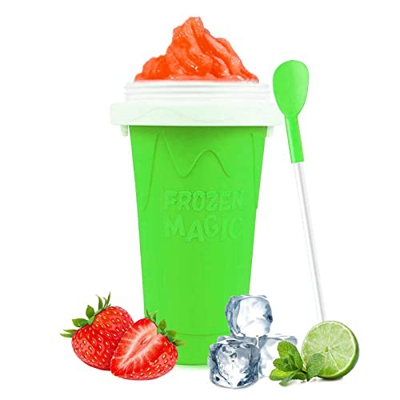 Yonatues Slushie Maker, Magic Quick Frozen Smoothies Cup Double Layer Squeeze Cooling Cup TIK Tok Slushy Maker, Hecho en casa de Batidos de Leche