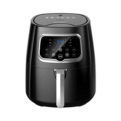 Freidoras de aire, pantalla táctil digital LCD, freidora de aire sin aceite para alimentos crujientes, diseño antiarañazos y fácil de limpiar, apagado