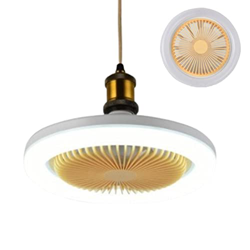 Niktule Indoor Ceiling Fan Lights， White Ceiling Fan with Light for Bedroom Living Room 3-Level Light Wind Speed with Durable Blades precio