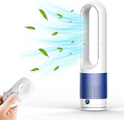 STTTBD Ventilador de Torre sin aspas, Ventilador de refrigeración oscilante de 80° con Control Remoto, 8 velocidades, Temporizador de 8 Horas, Pantall en oferta