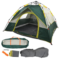 Tienda de campaña para 3 personas, totalmente automática, 3 ventanas, doble capa, impermeable, gran espacio, plegable, ligera, para exteriores, para m características