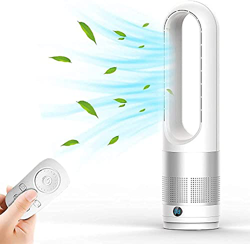 STTTBD Ventilador de Torre sin aspas, Ventilador de refrigeración oscilante de 80° con Control Remoto, 8 velocidades, Temporizador de 8 Horas, Pantall precio